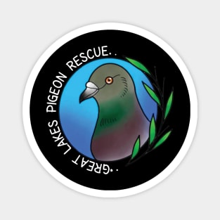 Great Lakes Pigeon Rescue Logo - White Letters Magnet